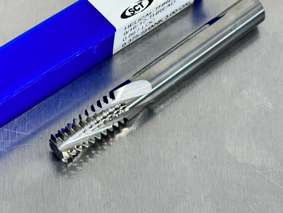SCT 9/16-12 Carbide Thread Mill Helical 4 Flute TMI370-12H