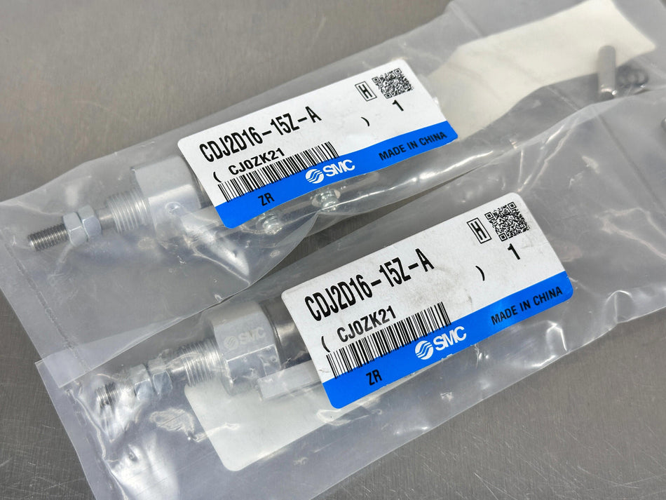SMC CDJ2D16-15Z-A Round Body Cylinder Cylinder Pneumatic (QTY 2)
