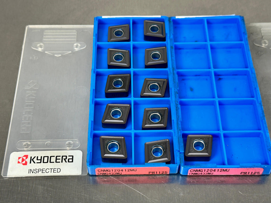 Kyocera CNMG433MU PR1125 Carbide Insert CNMG120412MU (Pack of 11)