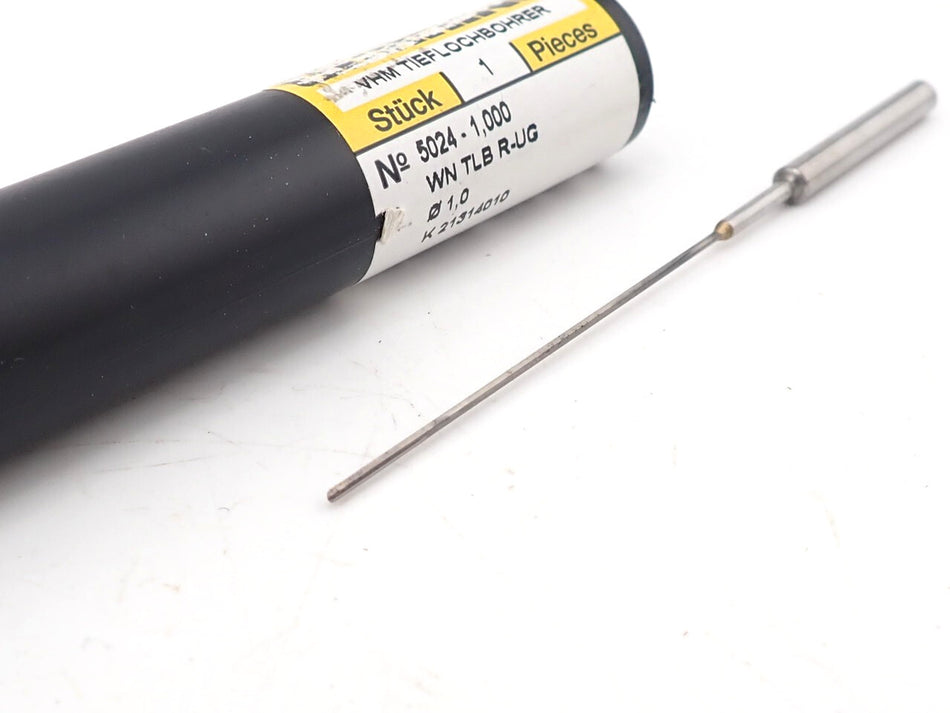 Guhring 1mm Solid Carbide Gun Drill 45xD Coolant Through 5024 EB 100