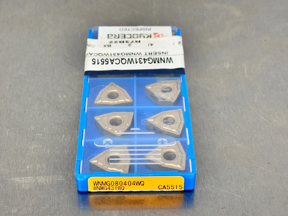 Kyocera WNMG431 WQ CA5515 Carbide Insert WNMG080404WQ (Pack of 10)