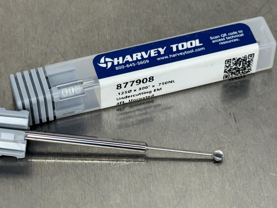 Harvey 1/8" Undercutting Carbide End Mill 300° 833908