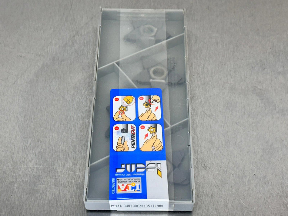 Iscar PENTA 34N200C28135 IC908 Carbide Insert (Box of 4)