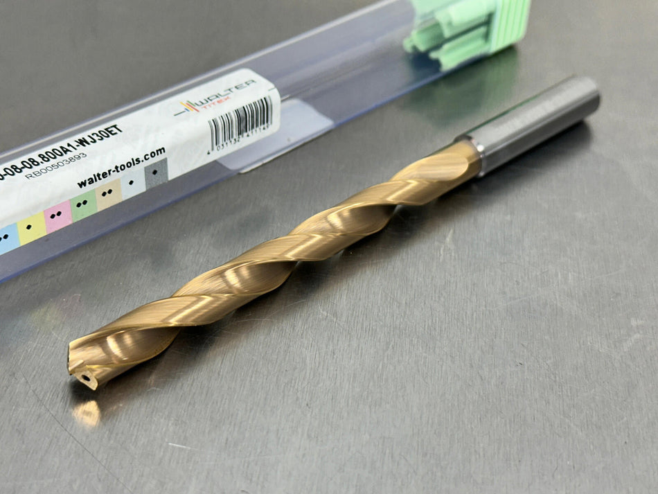 Walter 8.8mm Carbide Drill 8xD Coolant Through Titex DC160-08-08.800A1-WJ30ET