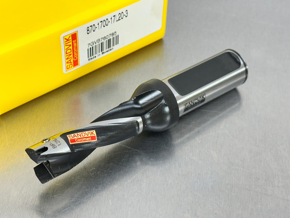 Sandvik 870-1700-17L20-3 Exchangeable Tip Drill 17-17.99mm Indexable CoroDrill