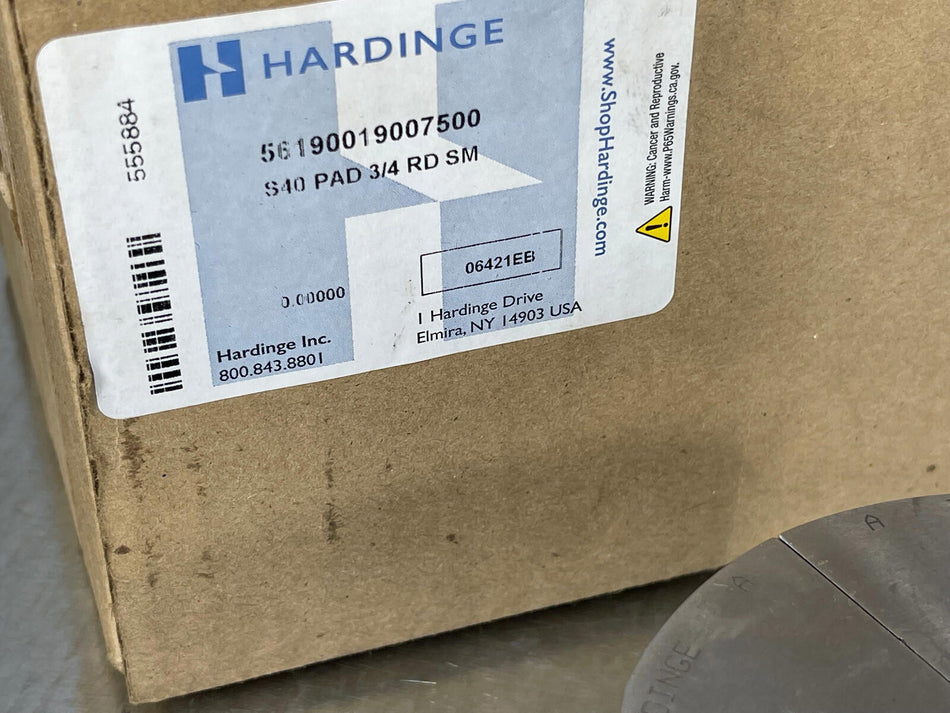 Hardinge S40 3/4" Collet Pad Round Smooth 56190019007500