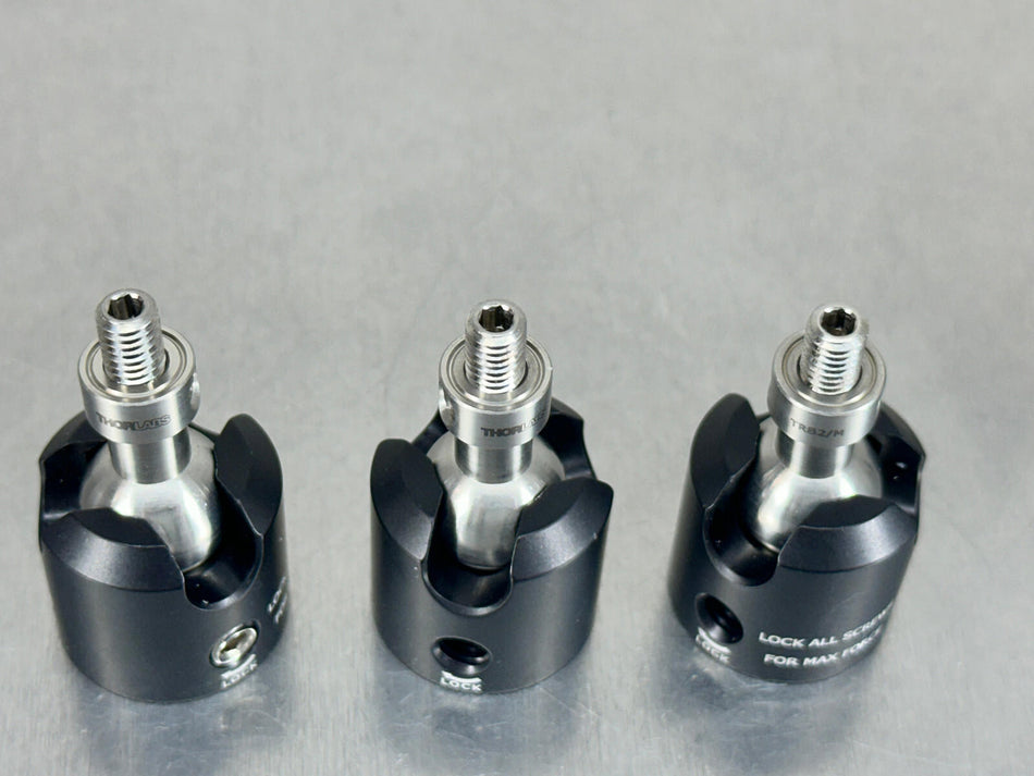 (3) Thorlabs TRB2/M Locking Ball and Socket Mount M6 Threaded Base