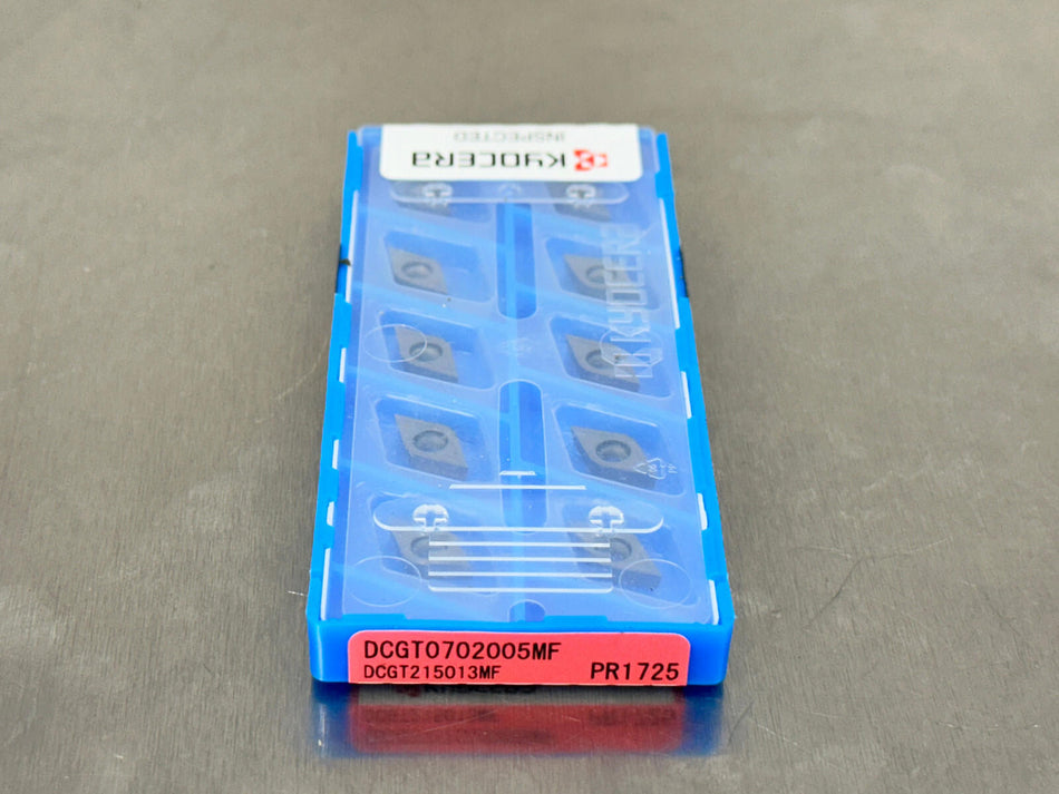 Kyocera DCGT0702005MF PR1725 Carbide Insert DCGT215013MF (Pack of 10)