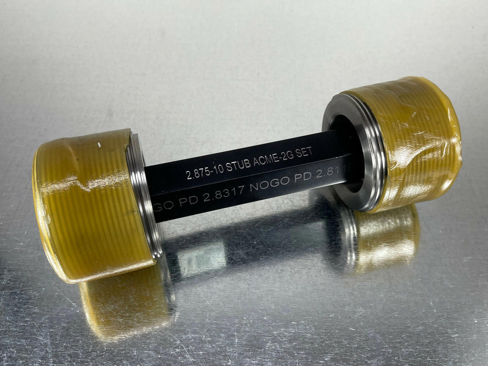 SWG 2 7/8 10 STUB ACME-2G Thread Gage Set Plug 2.875 GO / NOGO 2.8317 & 2.8118