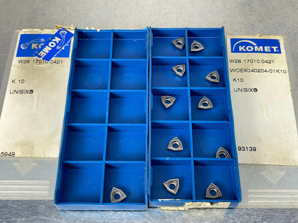 Komet W28 17010.0421 K10 Carbide Insert (Pack of 11)