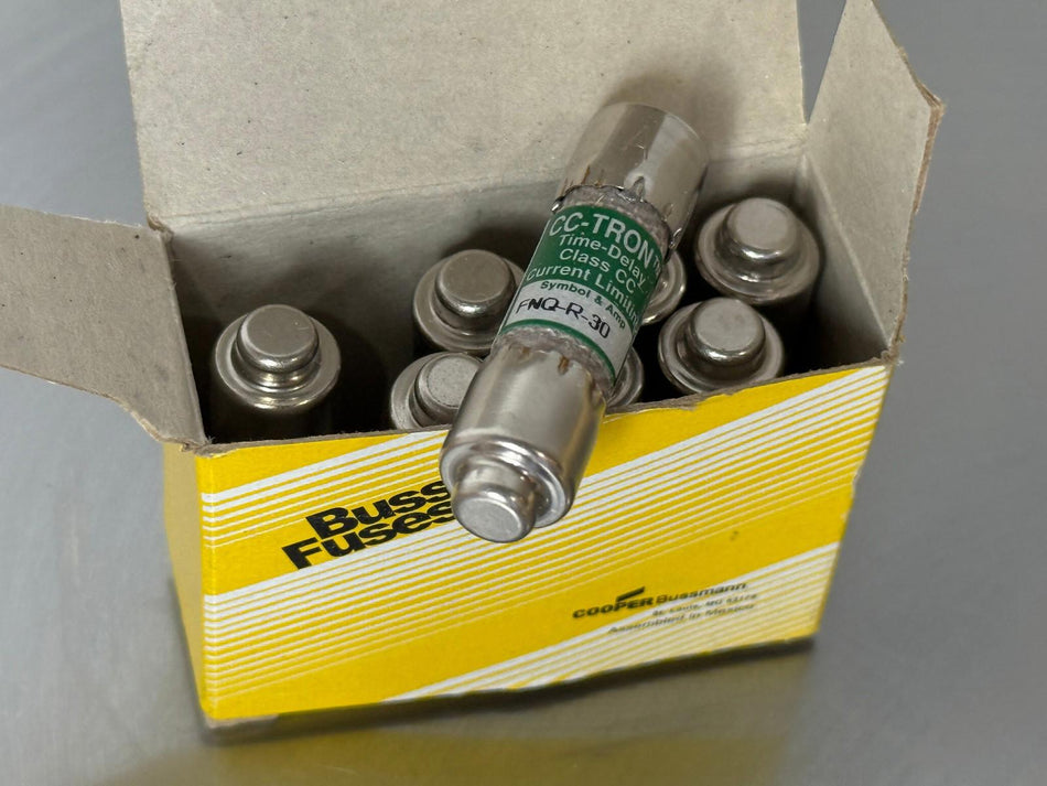Bussmann FNQ-R-30 Fuse 10A Buss CC (Box of 8)
