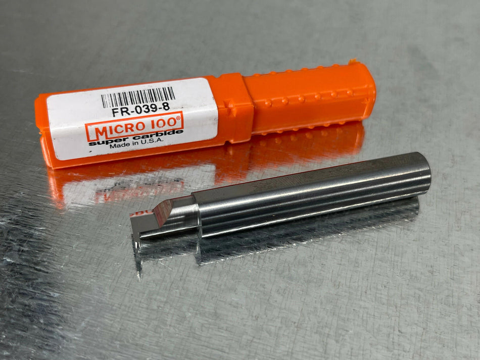Micro 100 FR-039-8 Carbide Boring Bar Grooving Full Radius