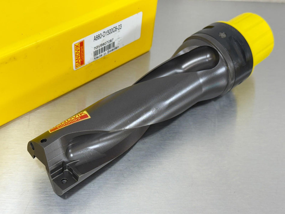 Sandvik A880-D1500C5-03 Indexable Insert Drill 1.5" C5 Capto 1-1/2" 3xD