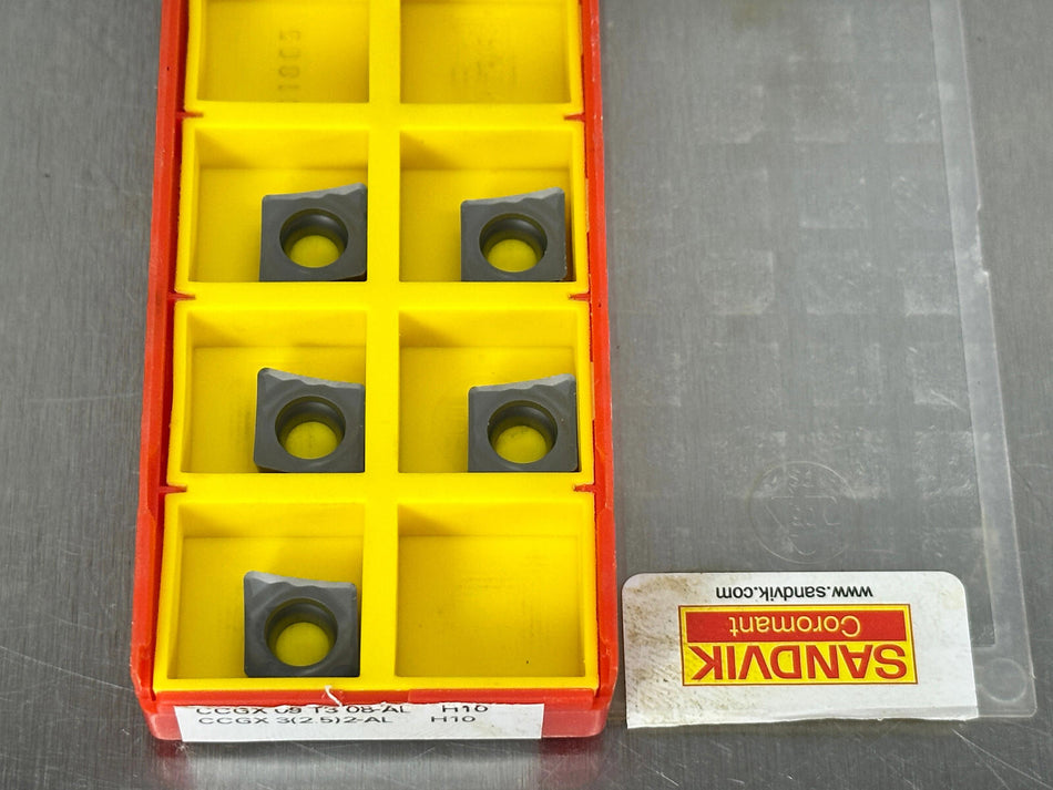 Sandvik CCGX 3(2.5)2-AL H10 Carbide Insert CCGX 09 T3 08-AL (Pack of 5)