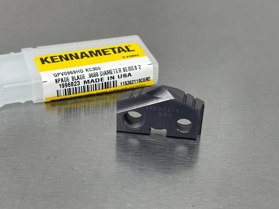 Kennametal .9688" Spade Drill Insert #2 T-A QPV0969HD KC300 1996823