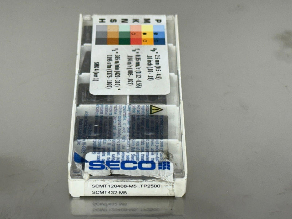 Seco SCMT120408-M5 TP2500 Carbide Insert 74943 (Pack of 10)