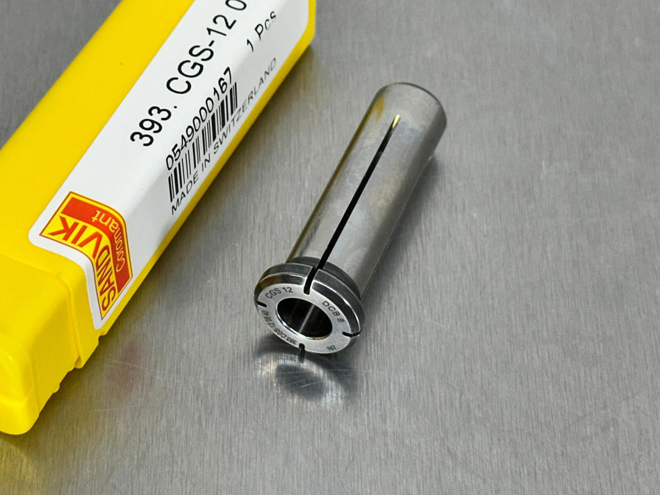 Sandvik 393.CGS-12 08 40 Cylindrical Sleeve Hydraulic Chuck Collet 8mm x 12mm