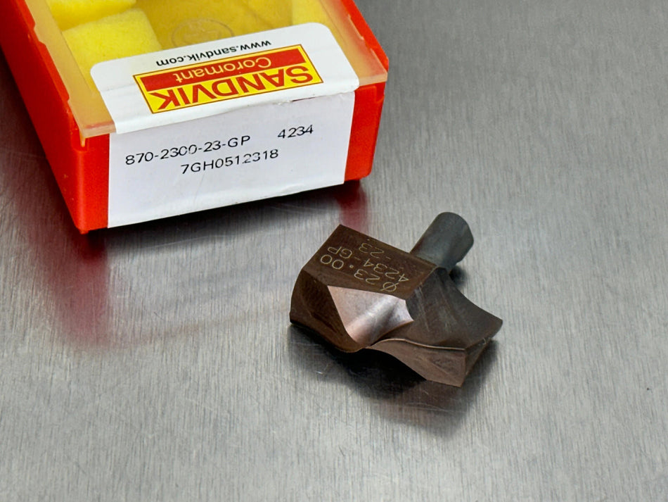 Sandvik 870-2300-23-GP 4234 Carbide Drill Tip Insert CoroDrill 870 (Pack of 1)