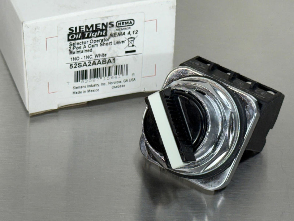 Siemens 52SA2AABA1 Selector Switch 2 Position Maintained 1NO-1NC