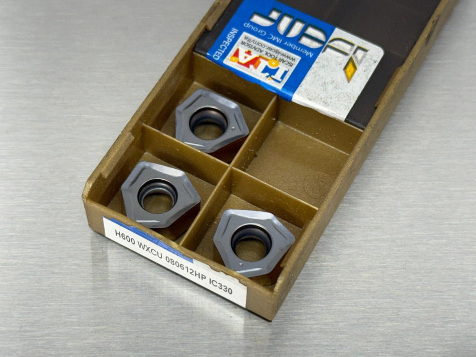 Iscar H600 WXCU 080612HP IC330 Carbide Insert (Pack of 3)