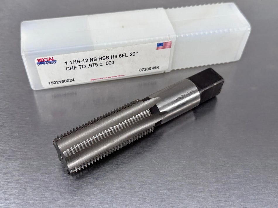 Regal 1 1/16-12 NS Tap 6 Flute H9 20° CHF to .975 +- .003