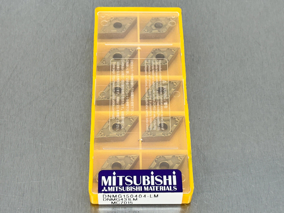 Mitsubishi DNMG431LM MC7015 Carbide Insert DNMG150404-LM (Pack of 10)