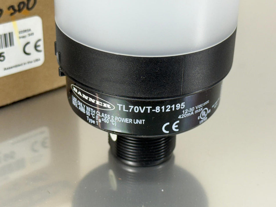 Banner 812195-TL70VT Tower Light Violet BiModal w/ Audible Indicator IP65 812195