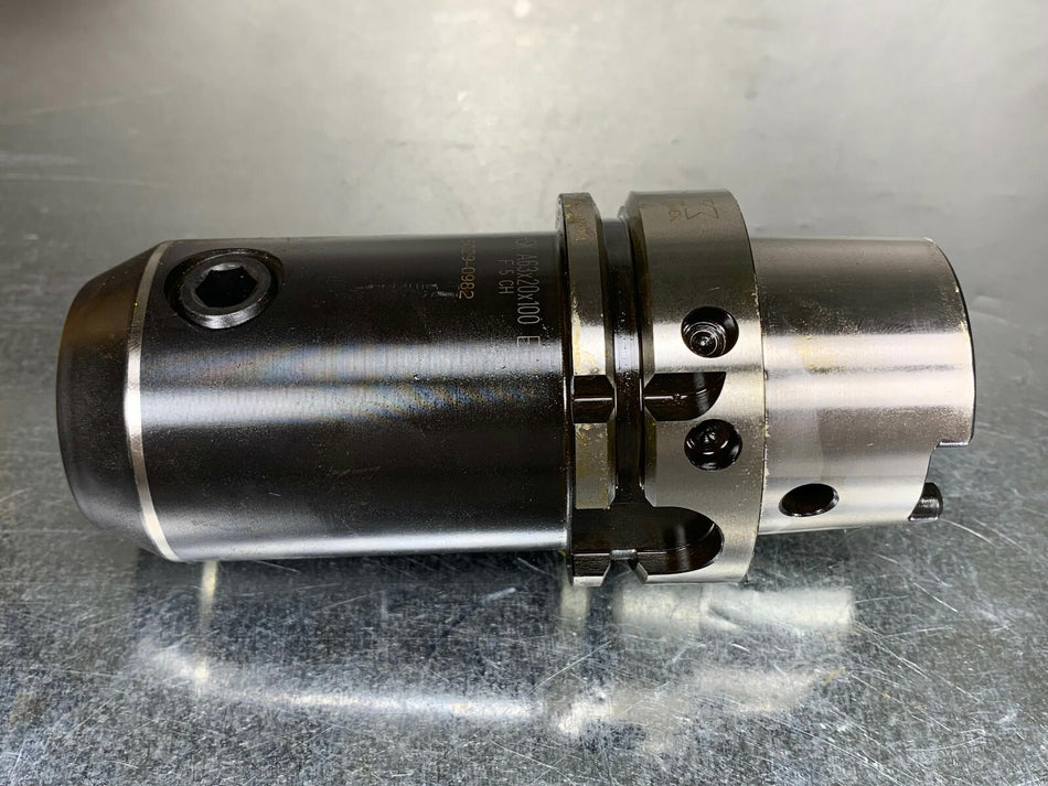 Kennametal HSK63A 20mm Whistle Notch Adpater Tool Holder HSK63AWN20100M