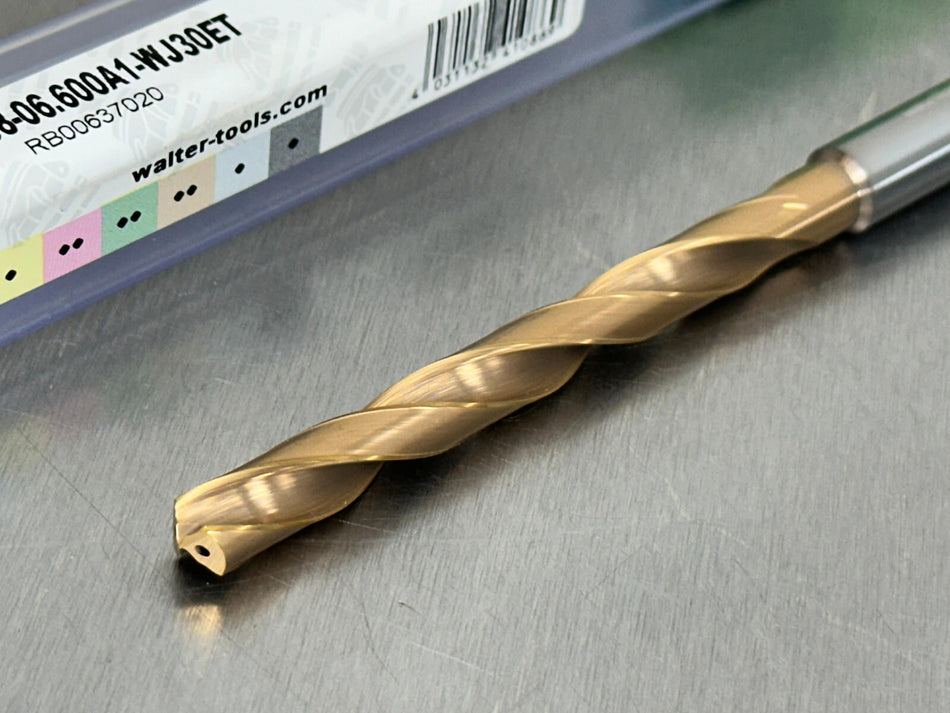 Walter 6.6mm Carbide Drill 8xD Coolant Through DC160-08-06.600A1-WJ30ET