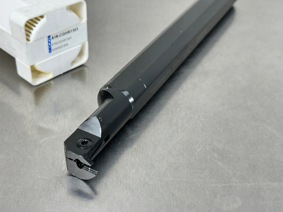 Seco A16-CGHR1303 Indexable Boring Bar Grooving 1" x 10" LCMF Insert 61868
