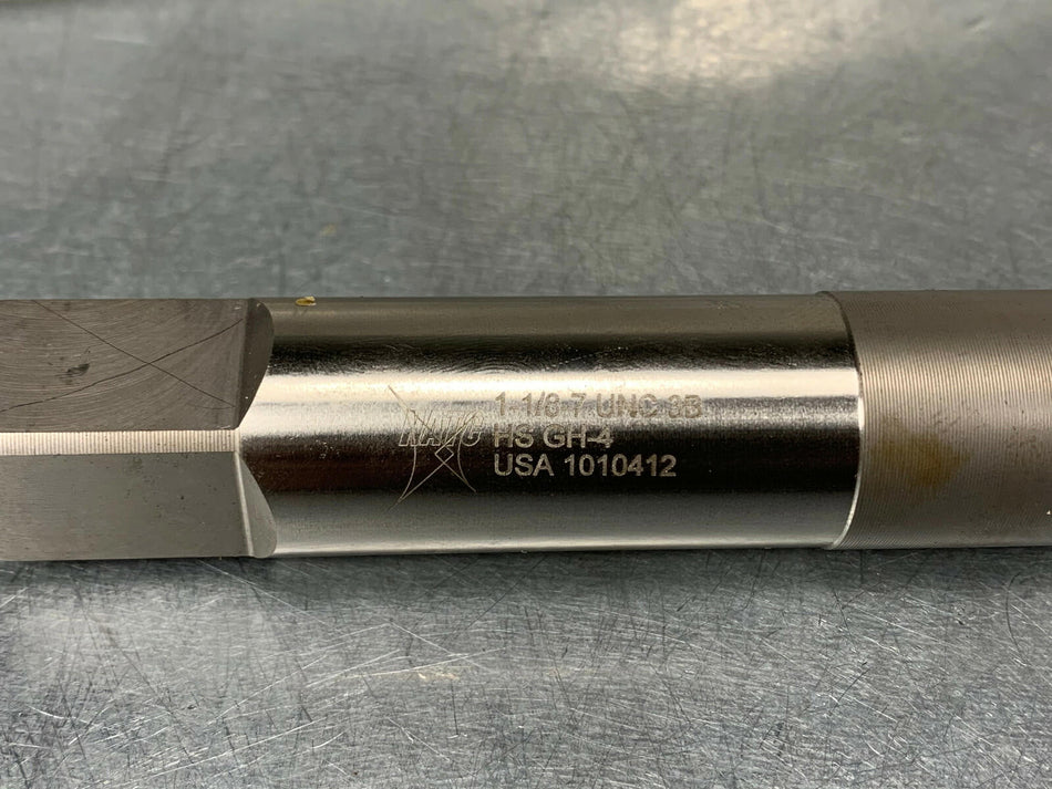N. American Tool 1 1/8-7 Extension Tap UNC-3B 12" OAL 4FL GH4