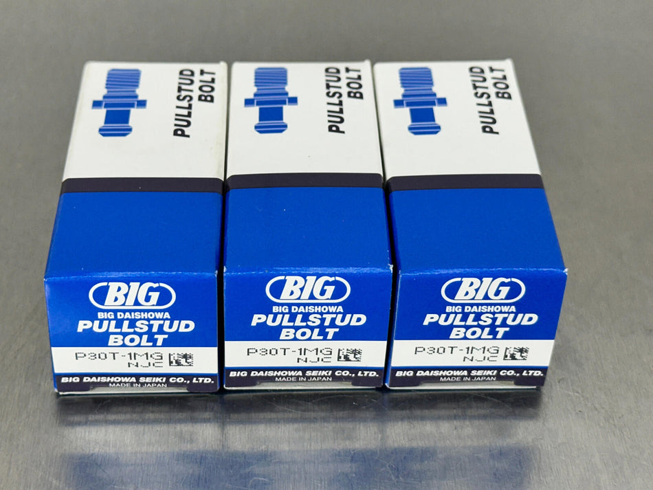 (Lot of 3) Big Daishowa Mega Pull Stud Bolt P30T-1MG BT30 MAS-1