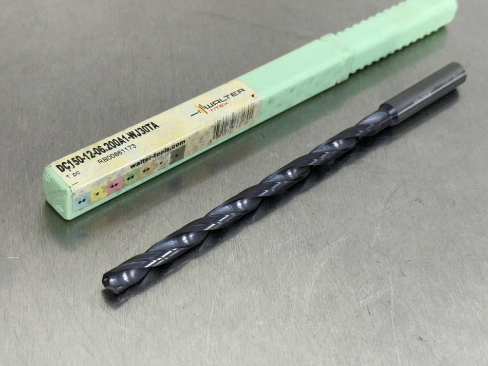 Walter 6.2mm Carbide Drill 12xD Coolant Through DC150-12-06.200A1-WJ30TA