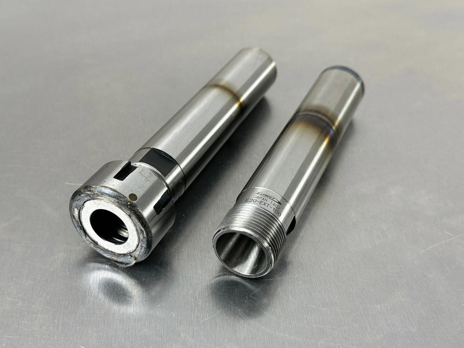 (2) Lyndex ER20 Collet Chuck Extension 1" Shank E20-EXT-100