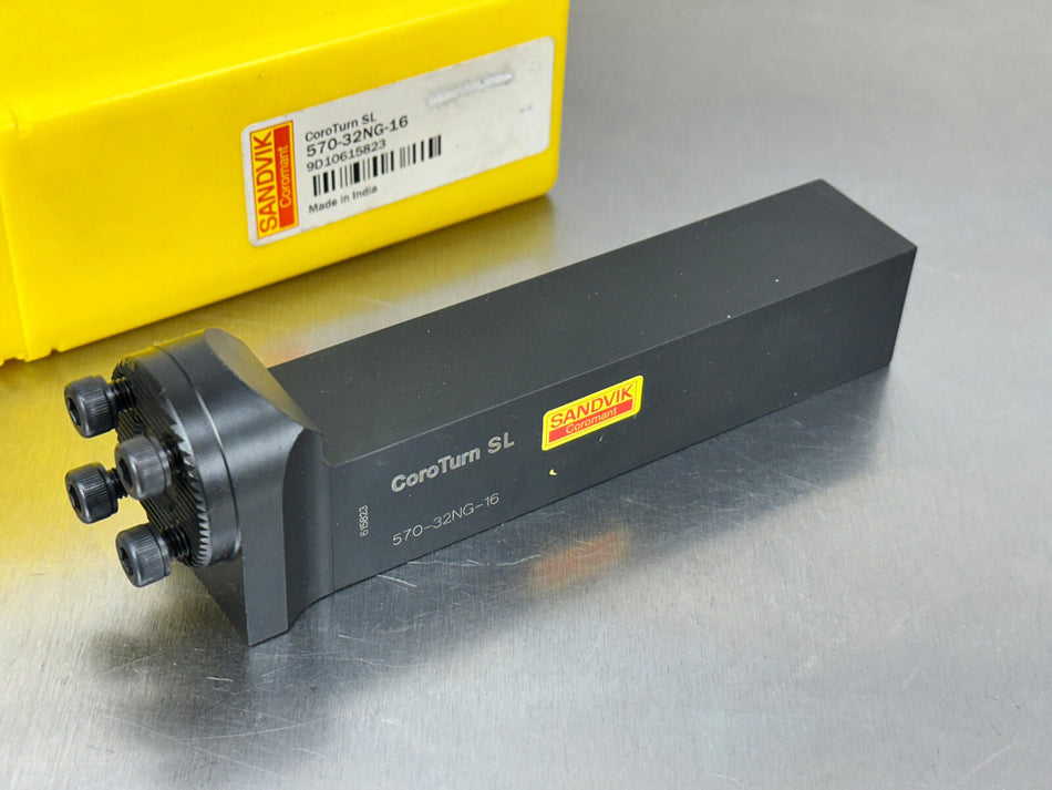 Sandvik 570-32NG-16 Rectangular 1" Shank to SL32 Adapter SL CoroTurn Tool Holder