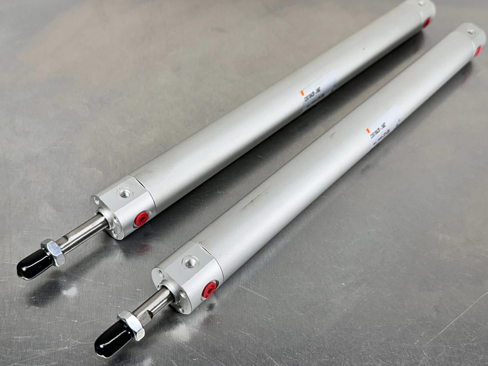 (2) SMC CDG1BA20-240Z Pneumatic Cylinder Round Body CG1 Single Rod