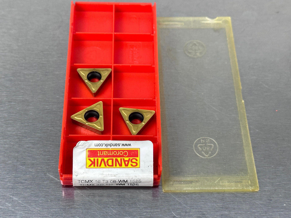 Sandvik TCMX 3(2.5)2-WM 1525 Carbide Insert 16T3 08-WM (Pack of 3)