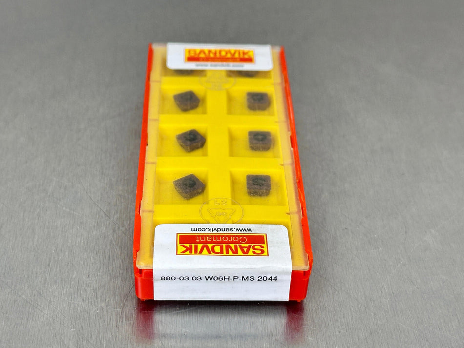 Sandvik 880-03 03 W06H-P-MS 2044 Carbide Insert (Pack of 10)