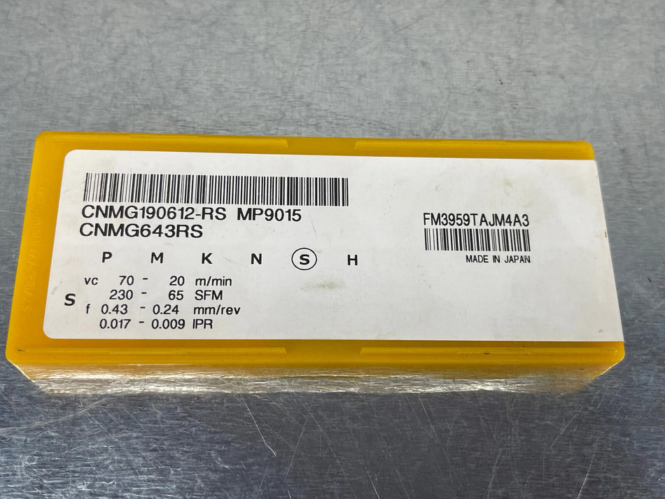 Mitsubishi CNMG 643RS MP9015 Carbide Insert 190612-RS (Pack of 7)
