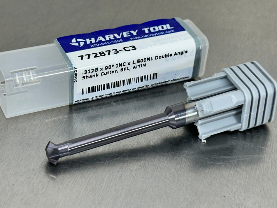 Harvey 5/16" Carbide Double Angle Shank Cutter 90° Included 772873-C3