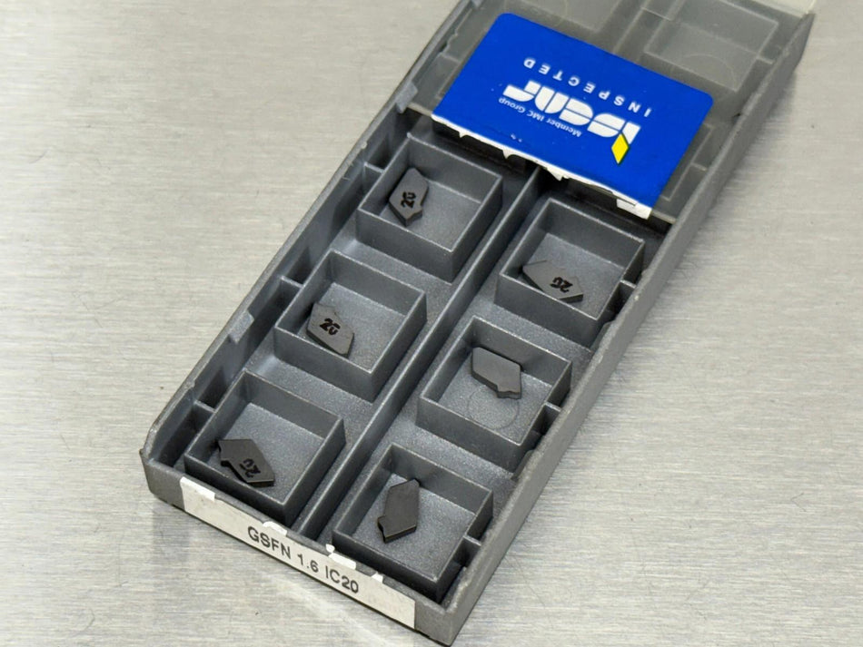 Iscar GSFN 1.6 IC20 Carbide Insert (Pack of 6)