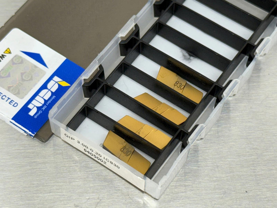 Iscar GIP 3.00-0.20 IC830 Carbide Insert 6405002 (Pack of 4)