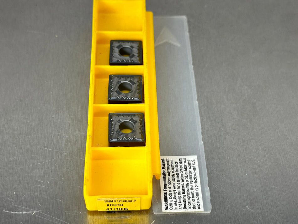 Kennametal SNMG 432FP KCU10 Carbide Insert 120408FP (Pack of 3)