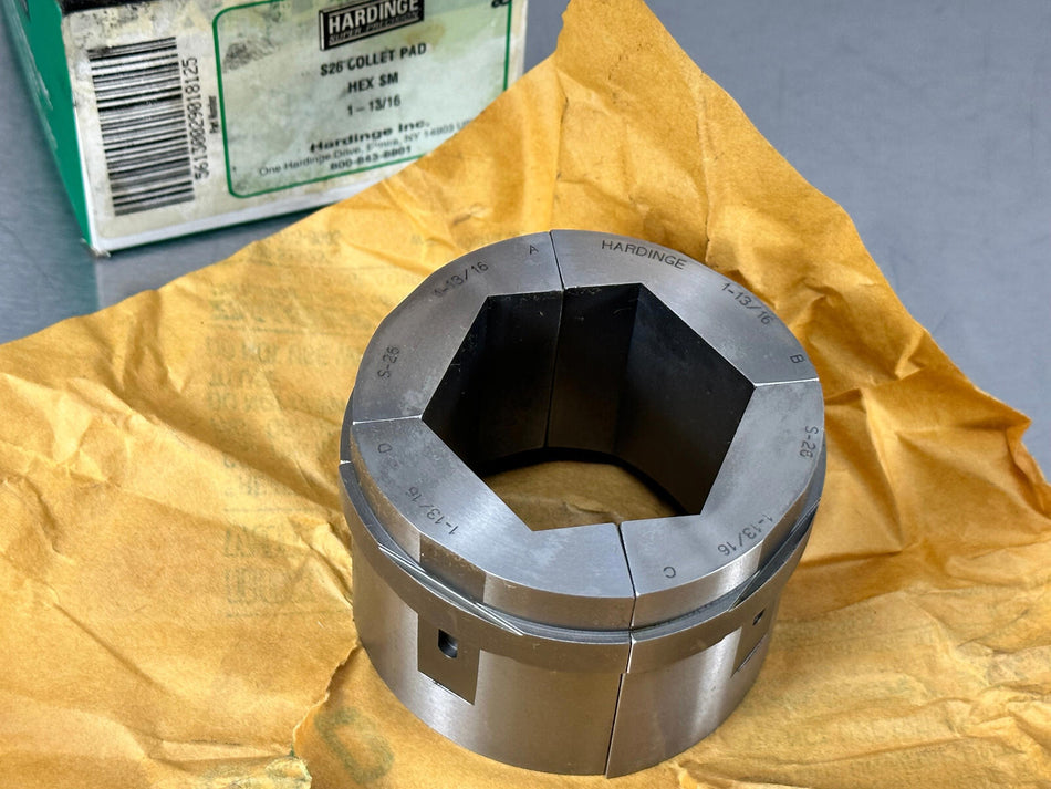 Hardinge S26 Collet Pad 1-13/16" Hex Smooth