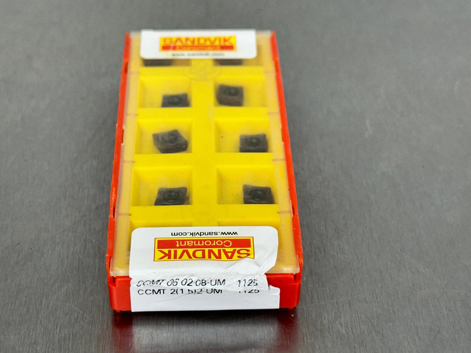 Sandvik CCMT 2(1.5)2-UM 1125 Carbide Insert CCMT 06 02 08-UM (Pack of 9)