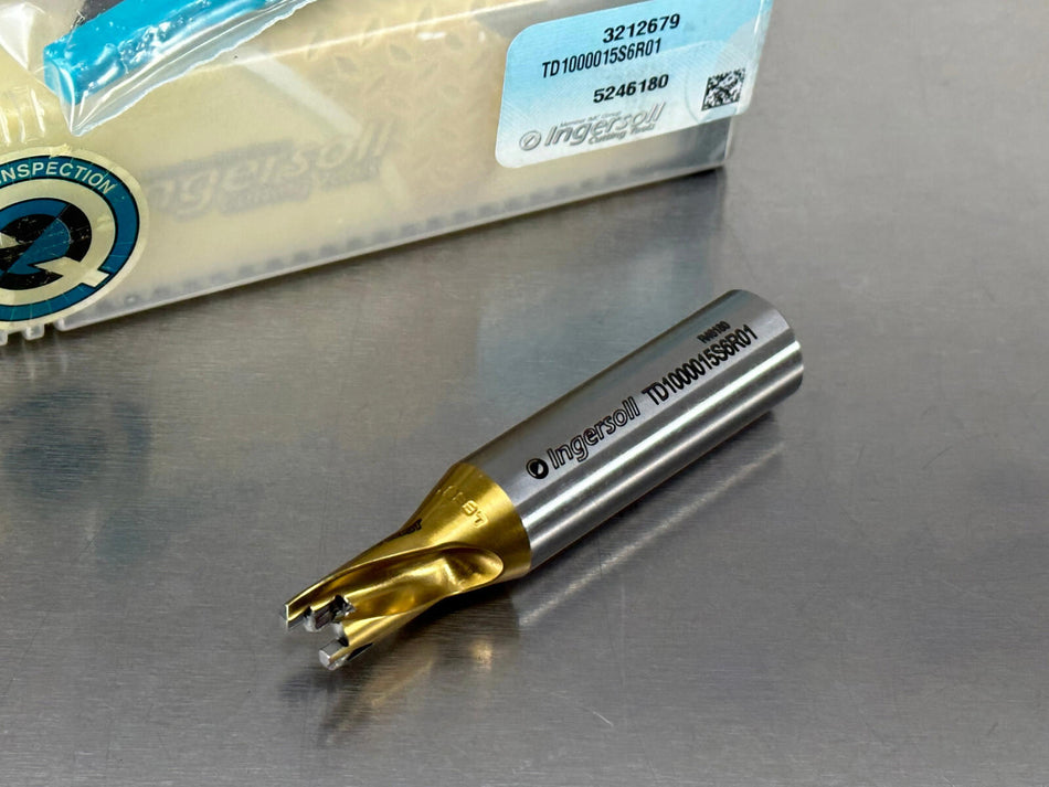 Ingersoll TD1000015S6R01 Indexable Drill GoldTwist 1.5xD Replaceable Tip 3212679