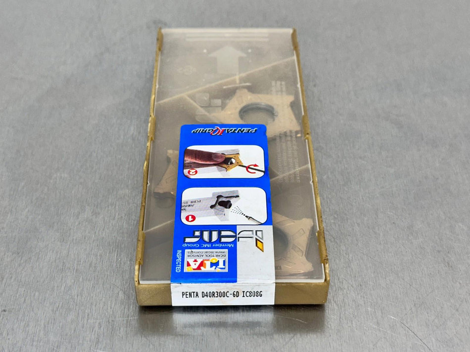 Iscar PENTA D40R300C-6D IC808G Carbide Insert 6004659 (Box of 3)