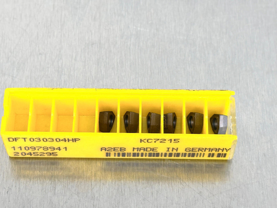 Kennametal DFT030304HP KC7215 Carbide Insert (Pack of 6)