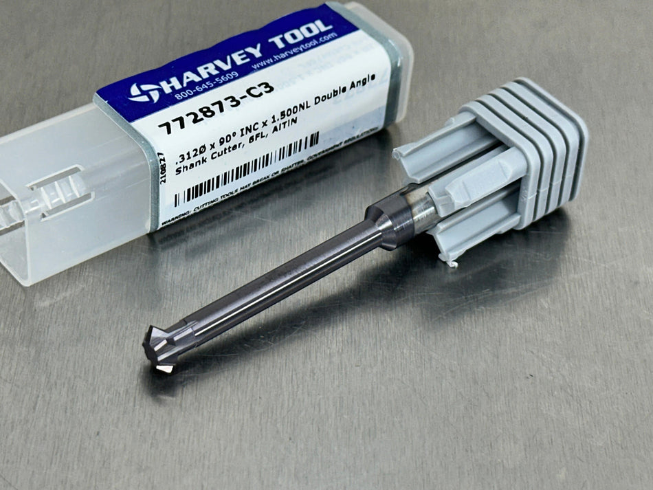 Harvey 5/16" Carbide Double Angle Shank Cutter 90° Included 772873-C3