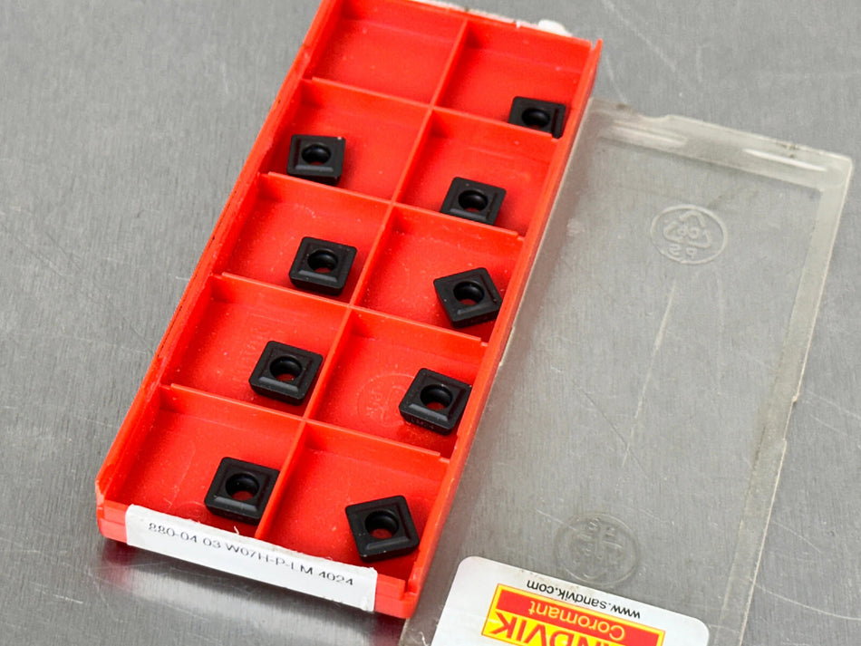 Sandvik 880-04 03 W07H-P-LM 4024 Carbide Insert (Pack of 9)